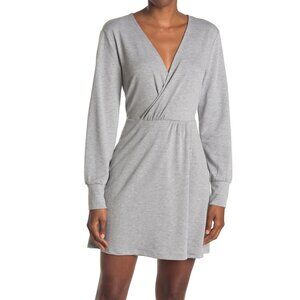 NWT - BCBGeneration Surplice Front Knit Dress Heather Grey, Size M